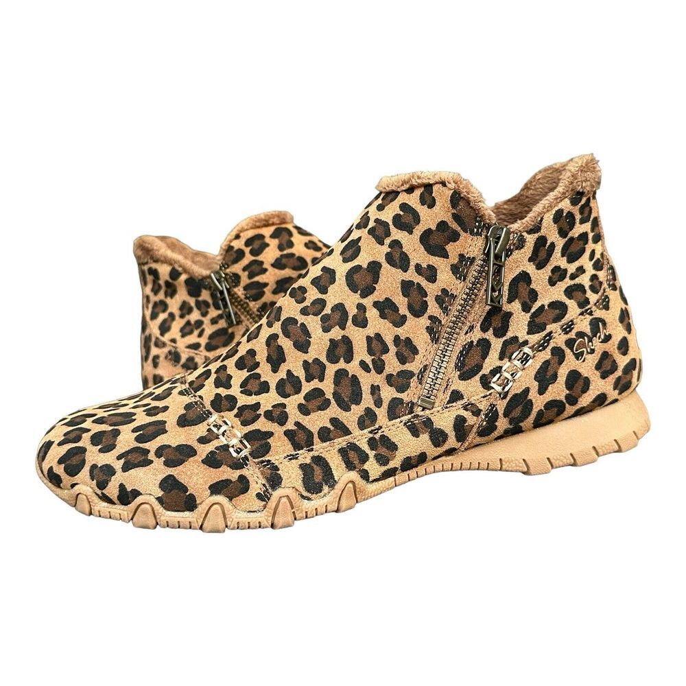 Skechers Leopard Print Ankle Boots